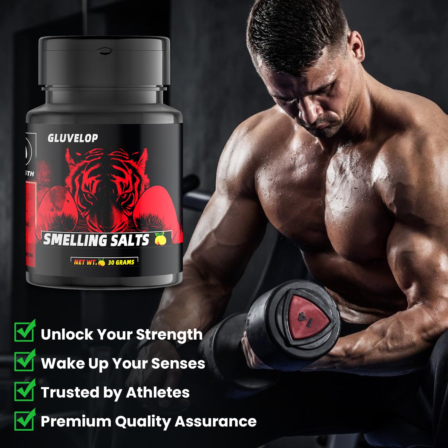 Gluvelop bola de algodón humedecida para despertar enfoque y energía.