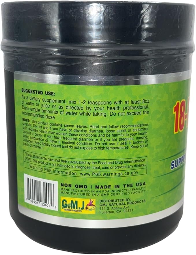 G.M.J FIBRA 18 Super MAX, apoyo digestivo diario para bienestar intestinal.