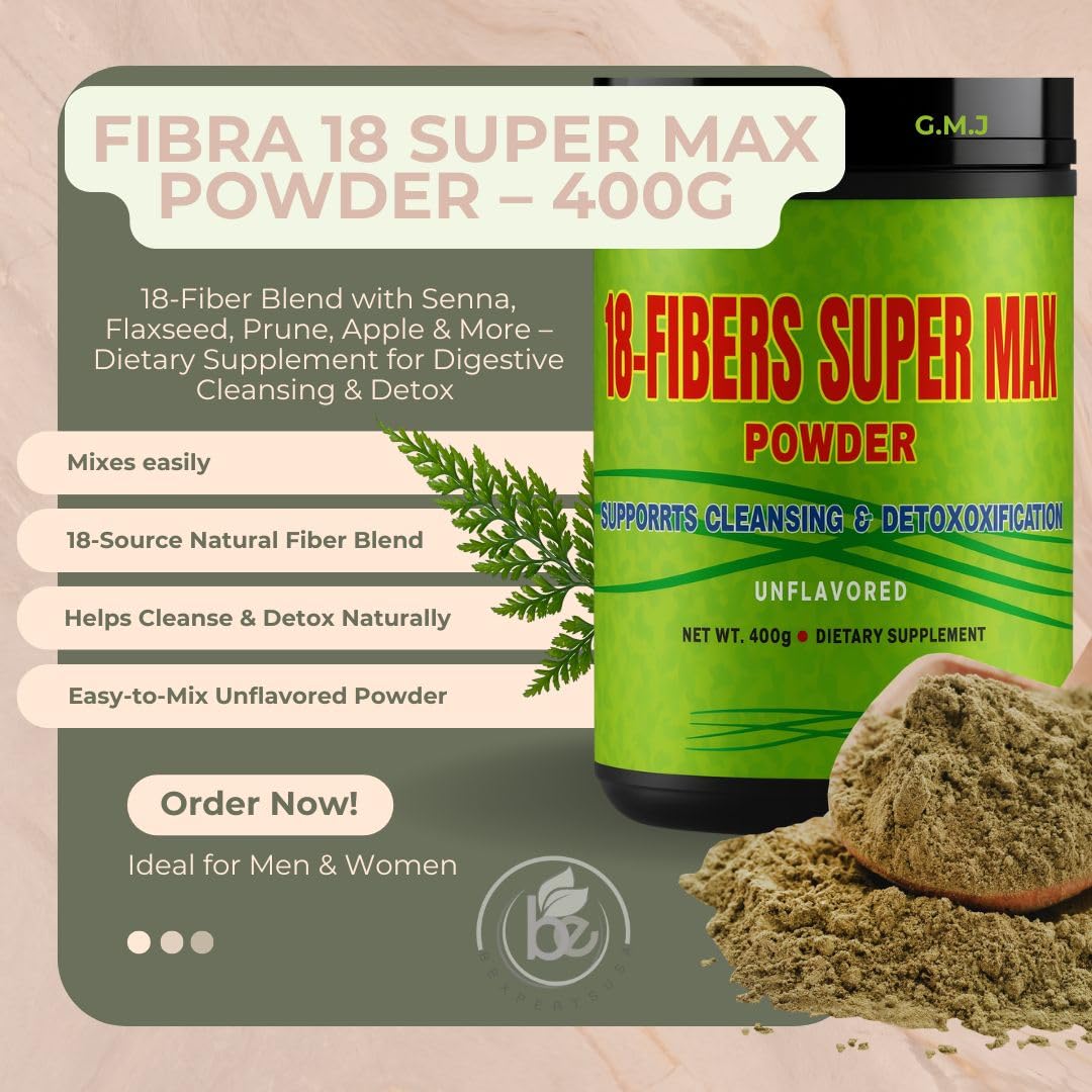 G.M.J FIBRA 18 Super MAX, cuchara de medición incluida para dosificación fácil.