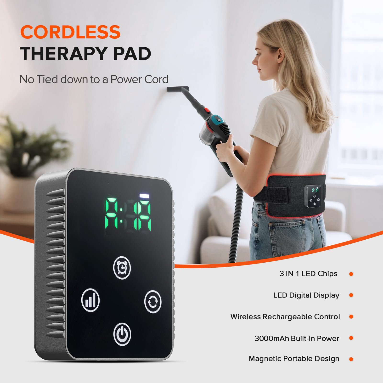 GMOWNW Batería recargable de 3000mAh permite sesiones sin enchufes