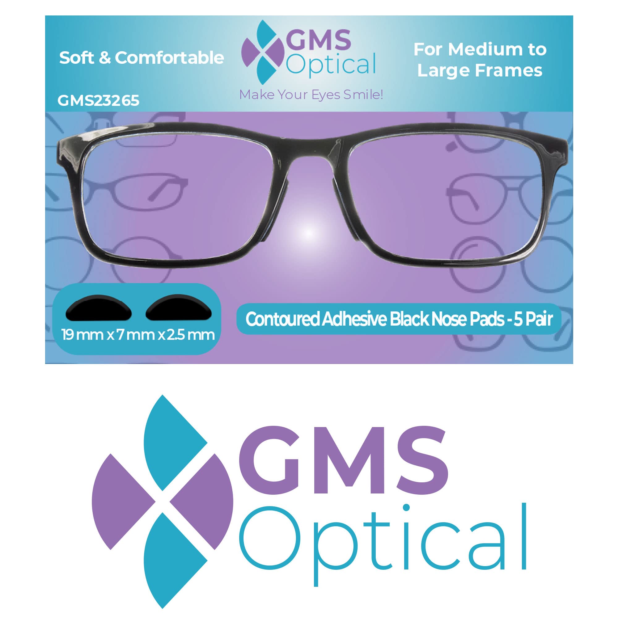GMS Optical renovación de gafas con almohadillas nuevas y confort.