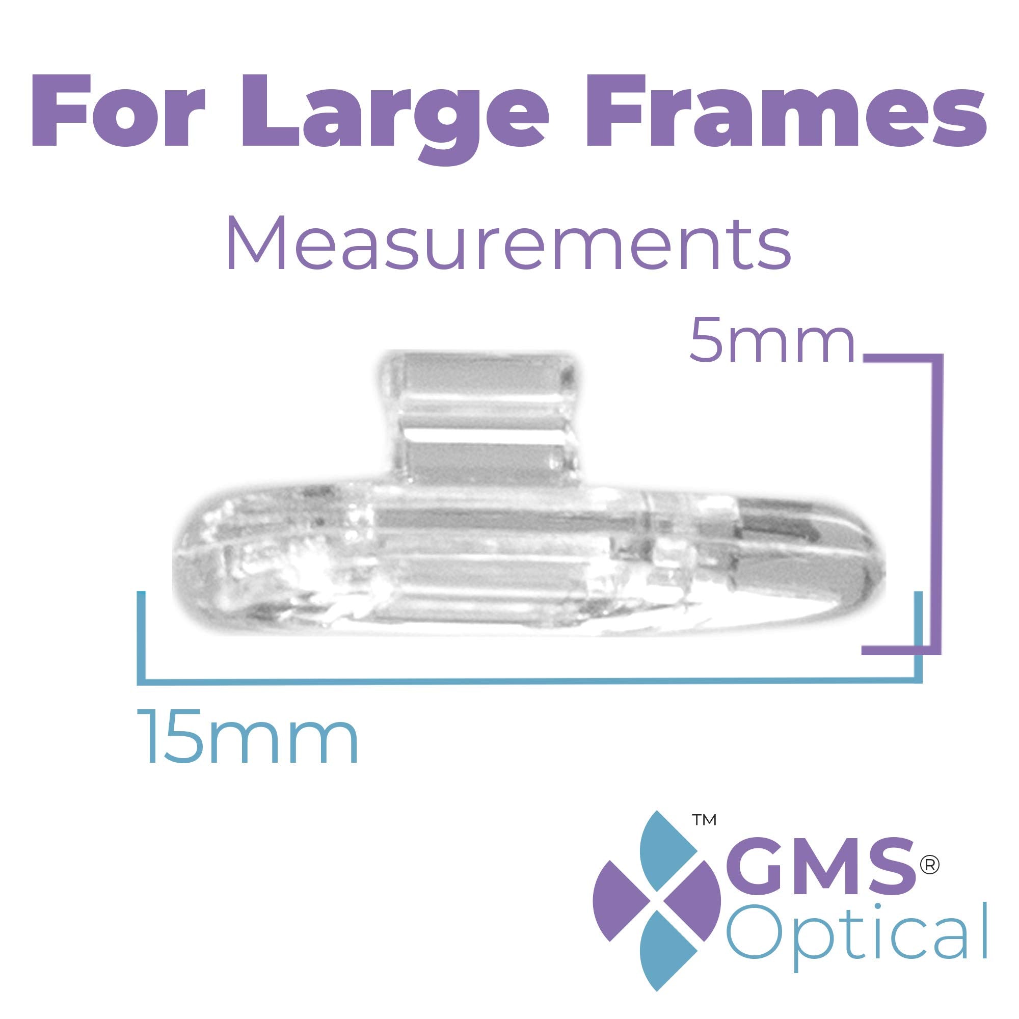 GMS Optical Diseño que evita deslizamiento, ajuste estable en gafas