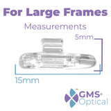 GMS Optical Diseño que evita deslizamiento, ajuste estable en gafas