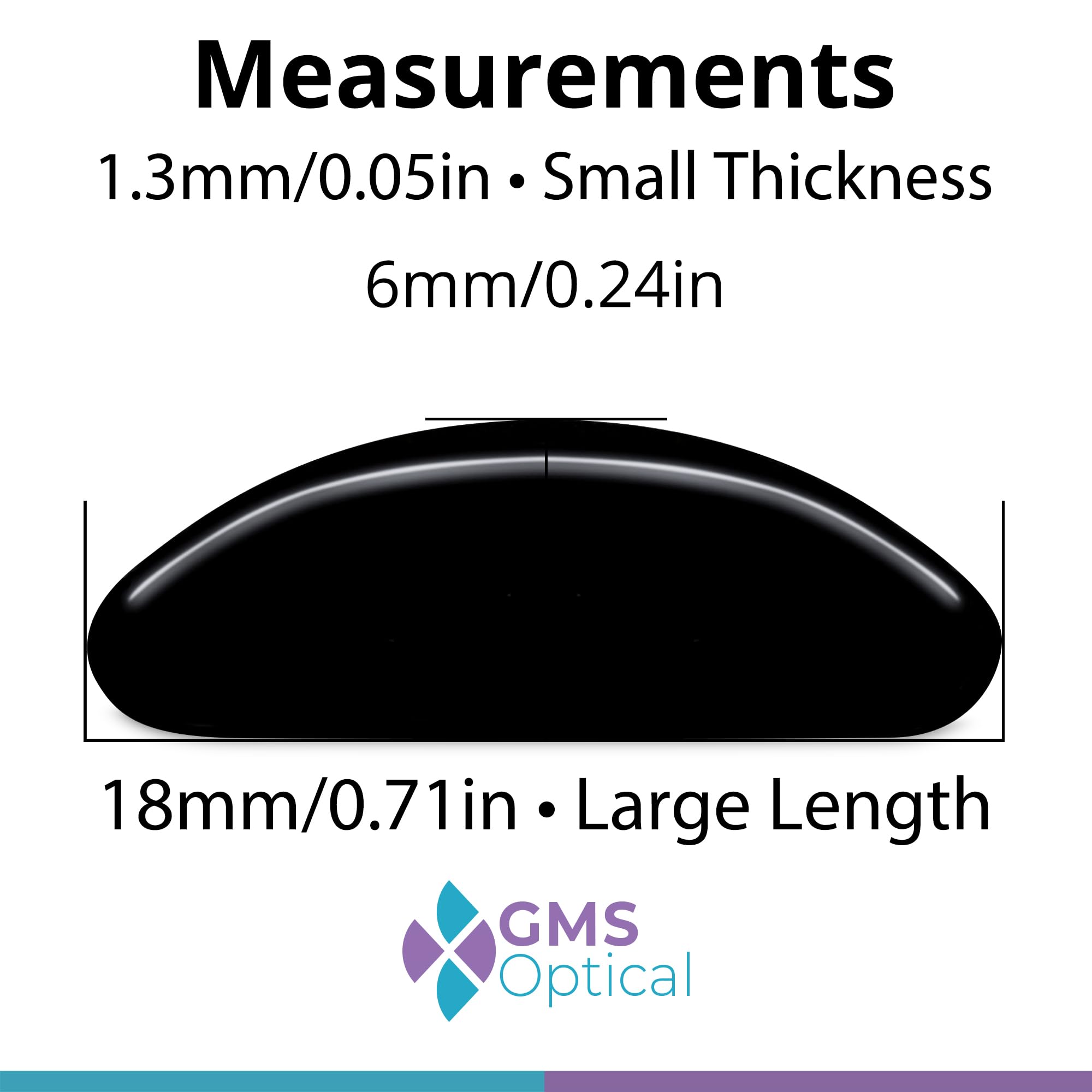 GMS Optical almohadillas 18 mm, mayor soporte para tus gafas.