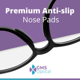 GMS Optical instalación fácil, coloca las almohadillas en la nariz.