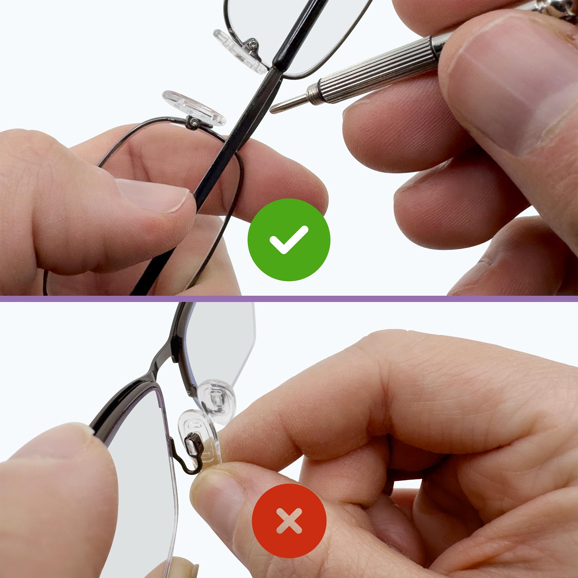 Superficie de silicona suave de GMS Optical Comfort Line, fácil de limpiar.