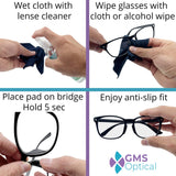 GMS Optical compatibilidad amplia para gafas y sol.