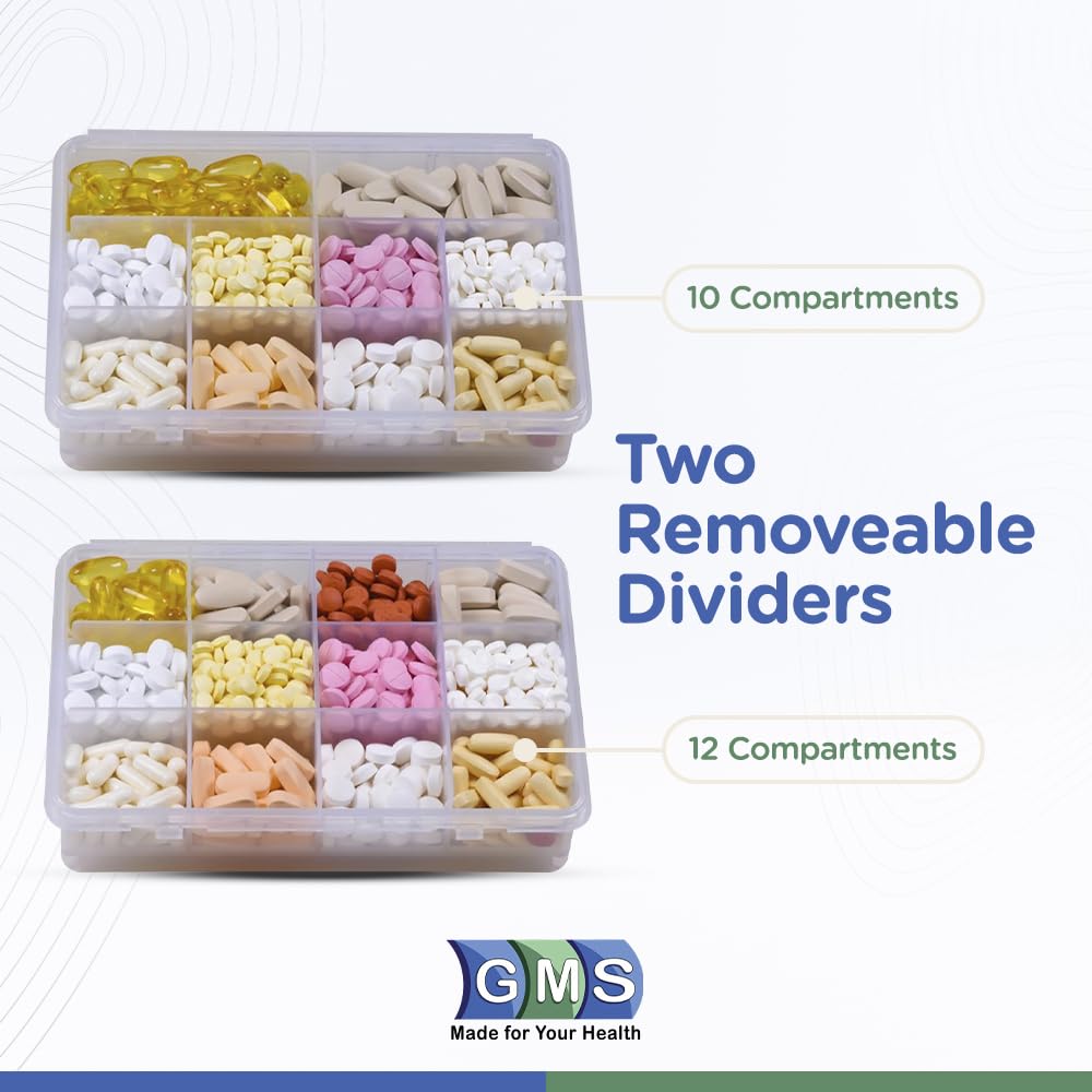 GMS Organizador con tapa de cierre fácil para acceso rápido.