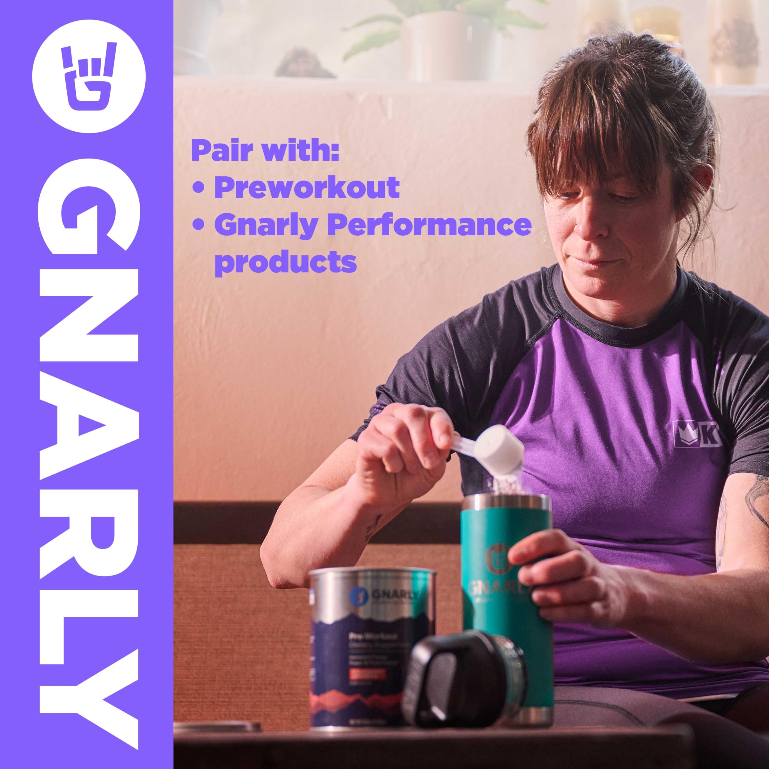 Ritual de entrenamiento con Gnarly Nutrition Creatina para potencia sostenida.