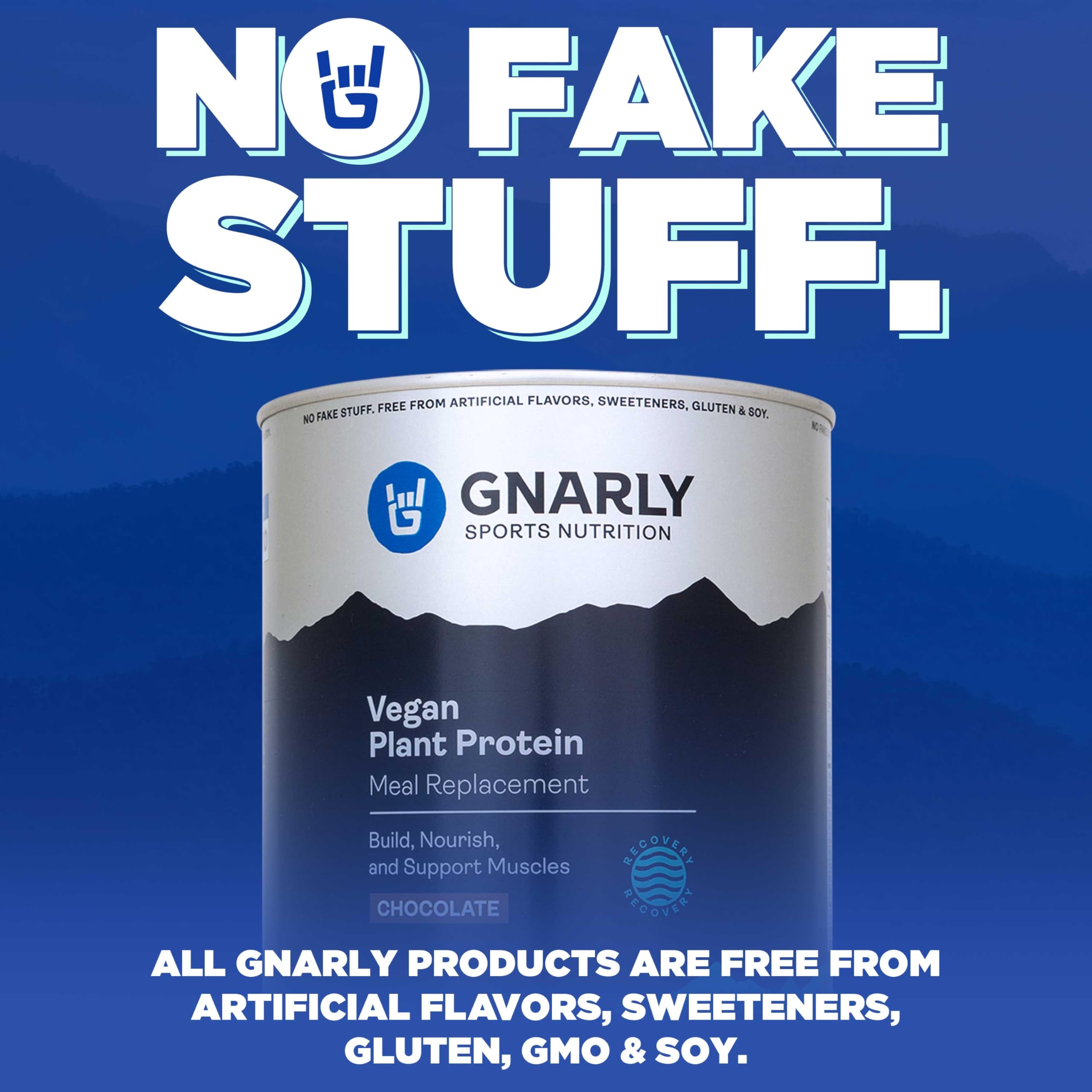 Gnarly Proteína vegetal chocolate, enfoque sostenible para hábitos conscientes.