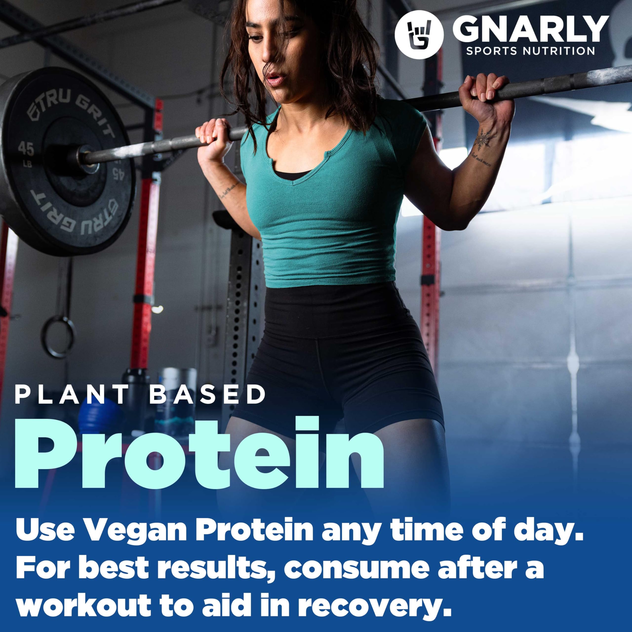 Gnarly Proteína vegetal chocolate, taza de batido cremoso para disfrutar.