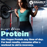 Gnarly Proteína vegetal chocolate, taza de batido cremoso para disfrutar.