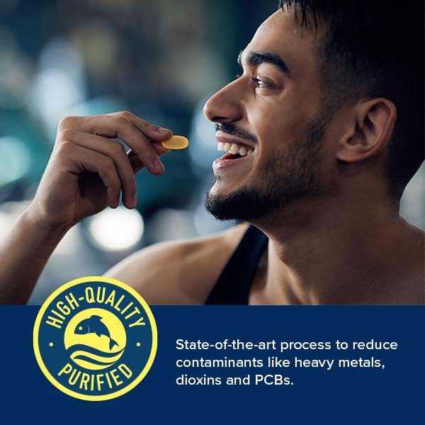 GNC Aceite de Pescado Triple Fuerza, detalle de etiqueta informativa
