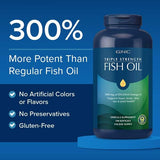 GNC Aceite de Pescado Triple Fuerza, etiqueta clara con información