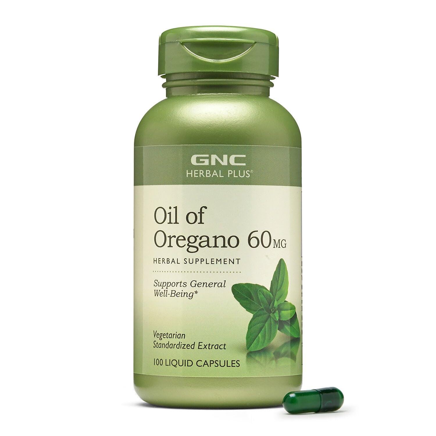 GNC Aceite de Orégano 60 mg en botella para bienestar general