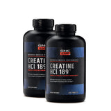 GNC AMP Creatine HCl 189, bote de cápsulas con absorción superior para entrenamientos intensos.