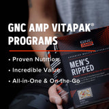 GNC AMP Hombres Ripped Vitapak, cápsulas para apoyo nutricional diario.