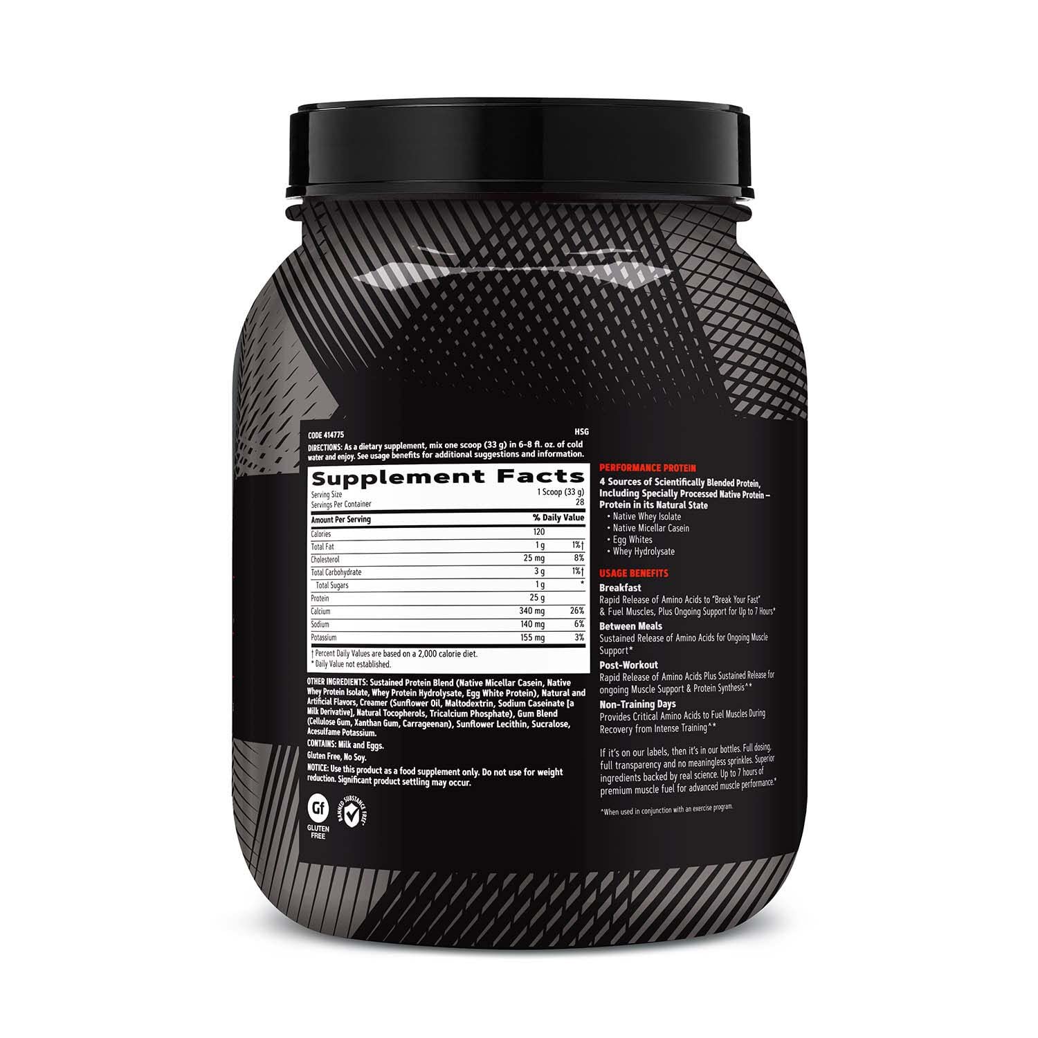 GNC AMP Canela Tostada, batido cremoso para entrenamientos y tentempiés