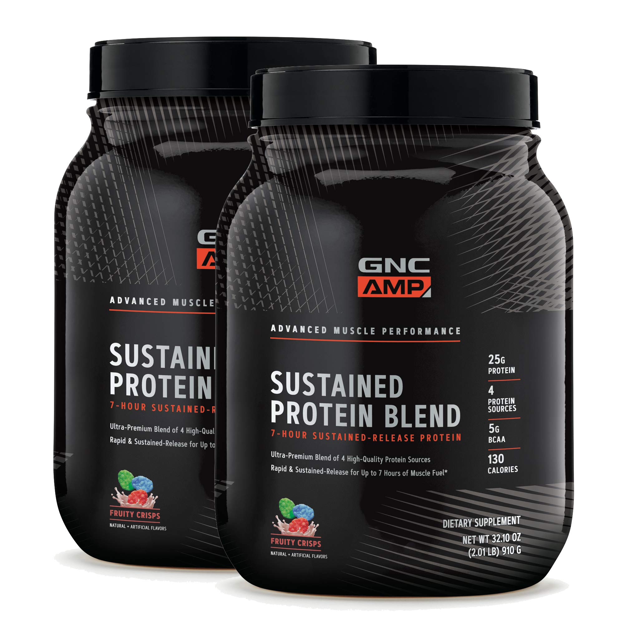 GNC AMP Sustained en botella Cinnamon Toast, lista para mezclar y consumir para una ingesta constante