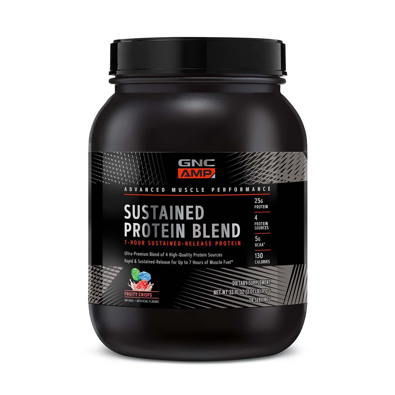 GNC AMP Sustained envase canela tostada para consumo diario