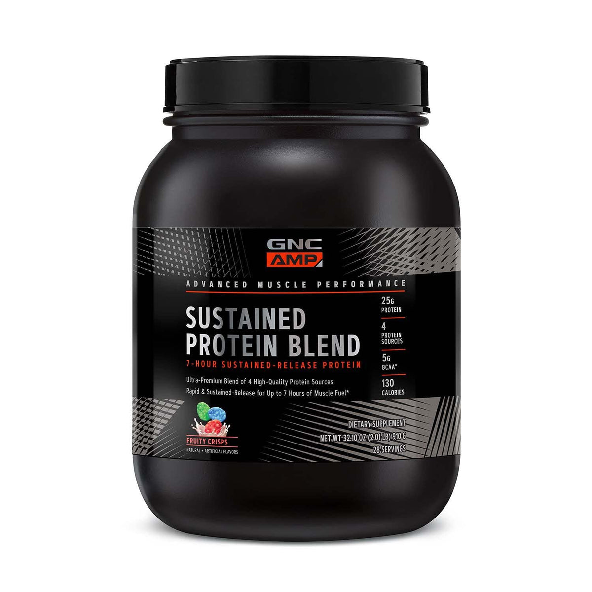 GNC AMP Sustained envase canela tostada para consumo diario