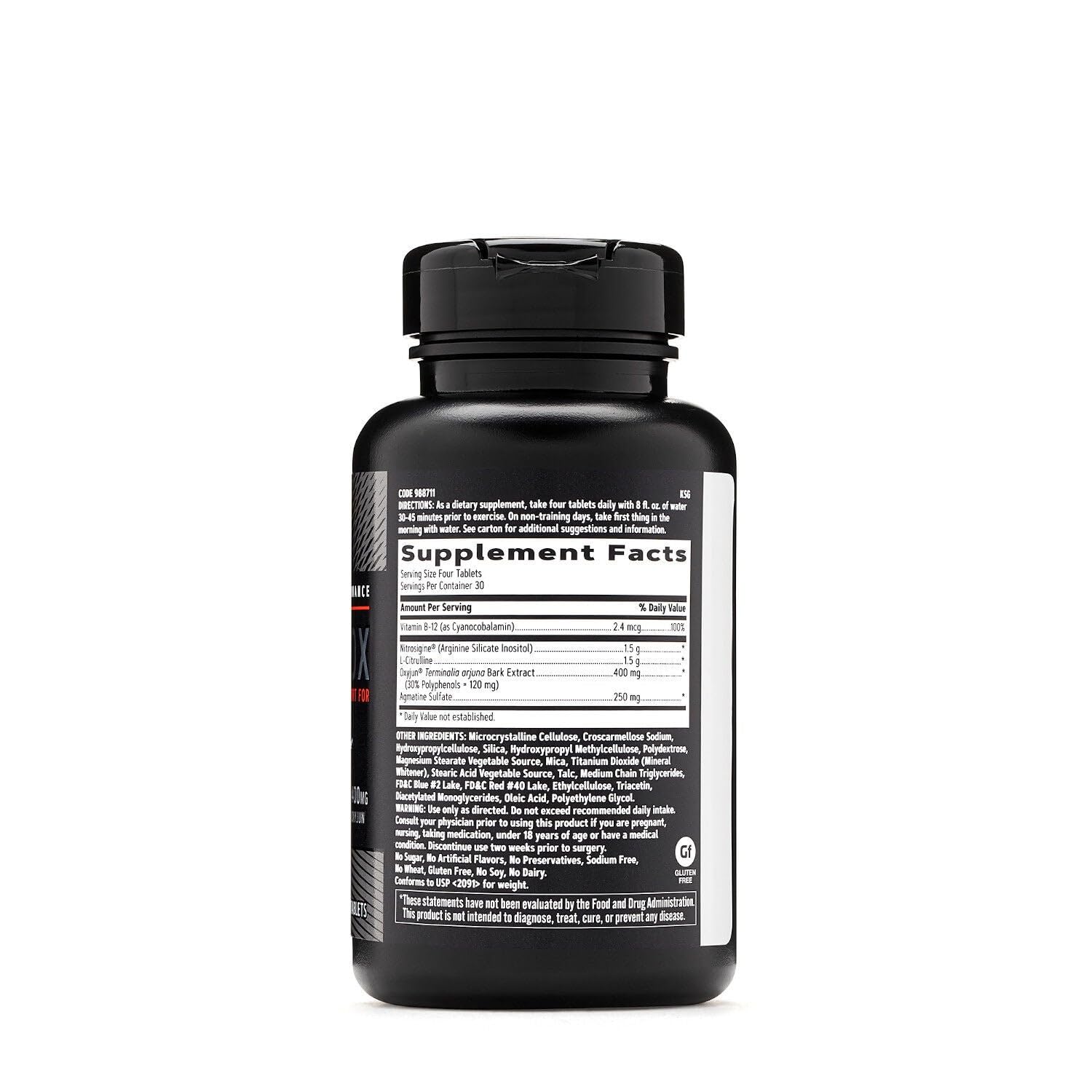 Etiqueta de GNC AMP Ultra Nox, diseño claro para identificación rápida.