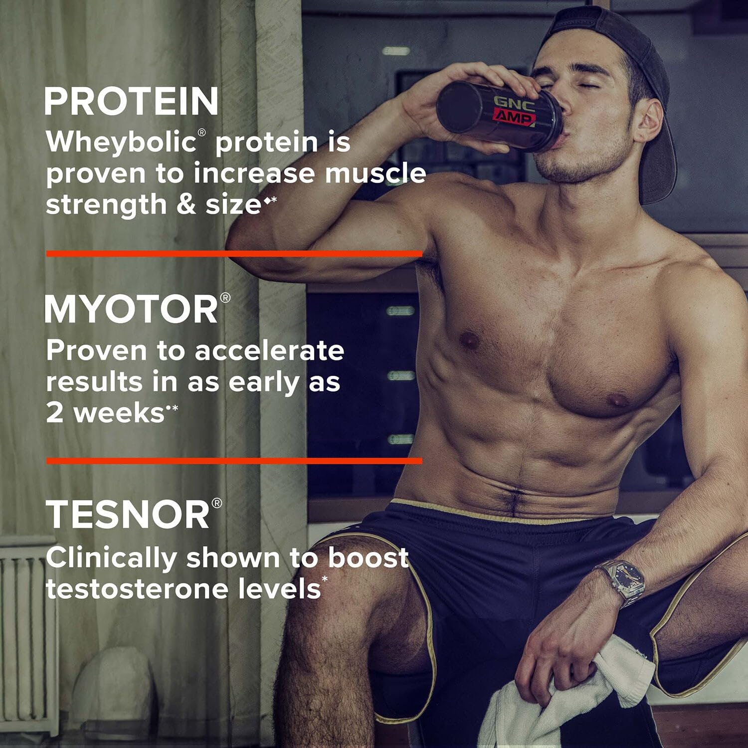 GNC AMP Wheybolic Alpha, vainilla, sabor agradable que facilita el consumo post-entrenamiento.