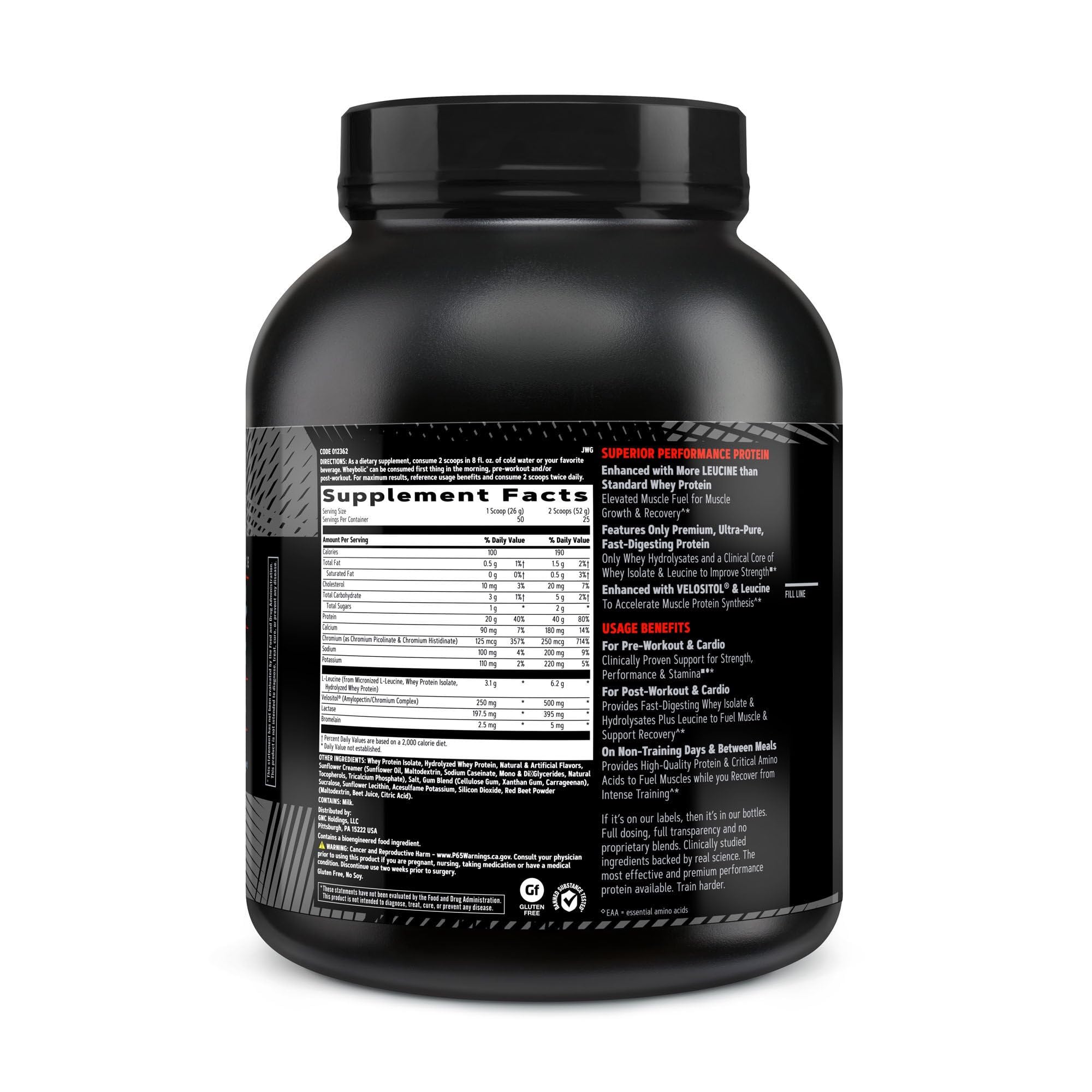 GNC AMP Wheybolic: cucharilla medidora lista para mezclar proteína