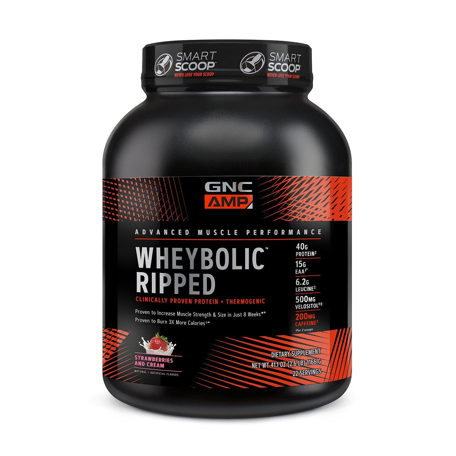 GNC AMP Wheybolic Ripped frente al envase, apoyo para recuperación muscular tras entreno