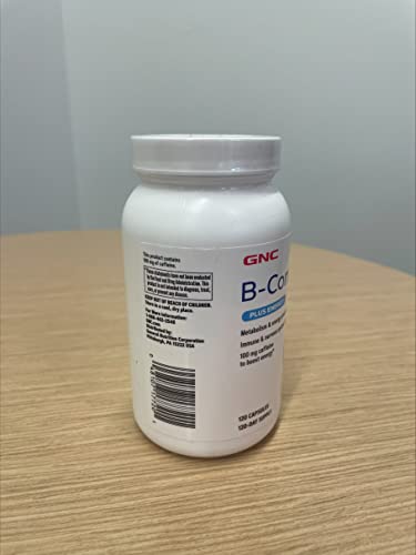 GNC B-Complejo Energía, etiqueta visible para enfoque diario.
