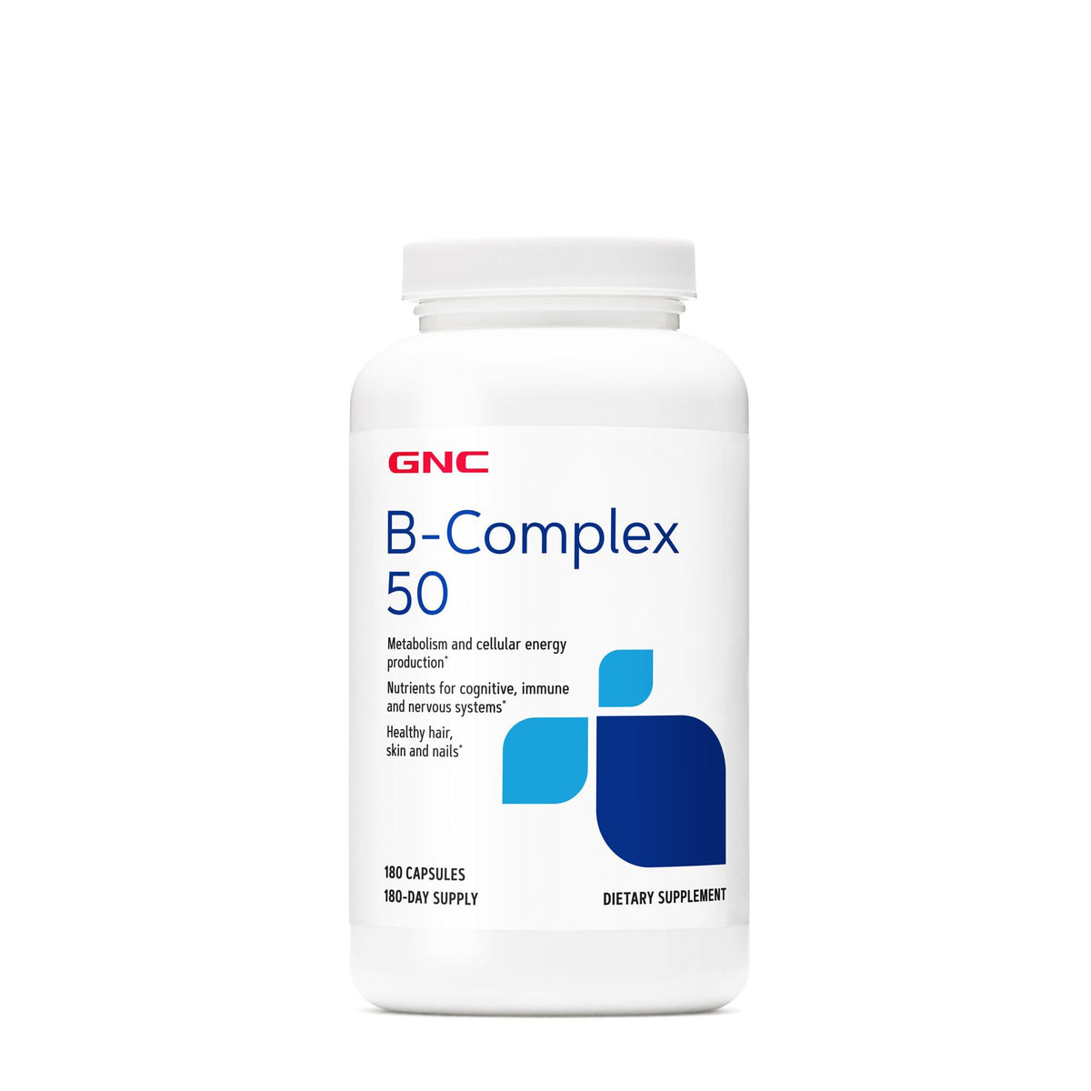 GNC B-Complex frasco de cápsulas para energía y metabolismo celular
