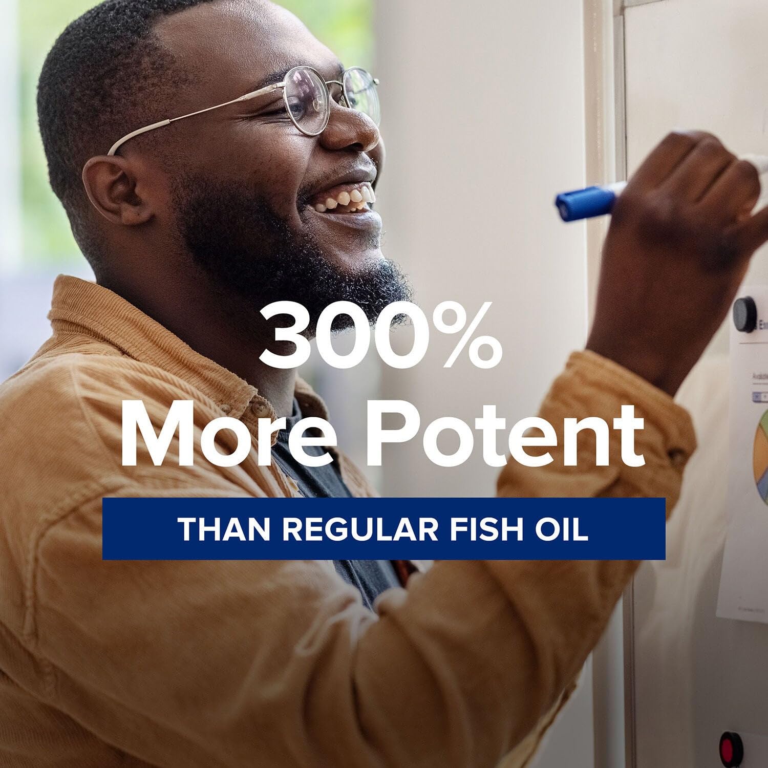 Etiqueta de calidad destaca origen salvaje Océano Profundo para omega-3.