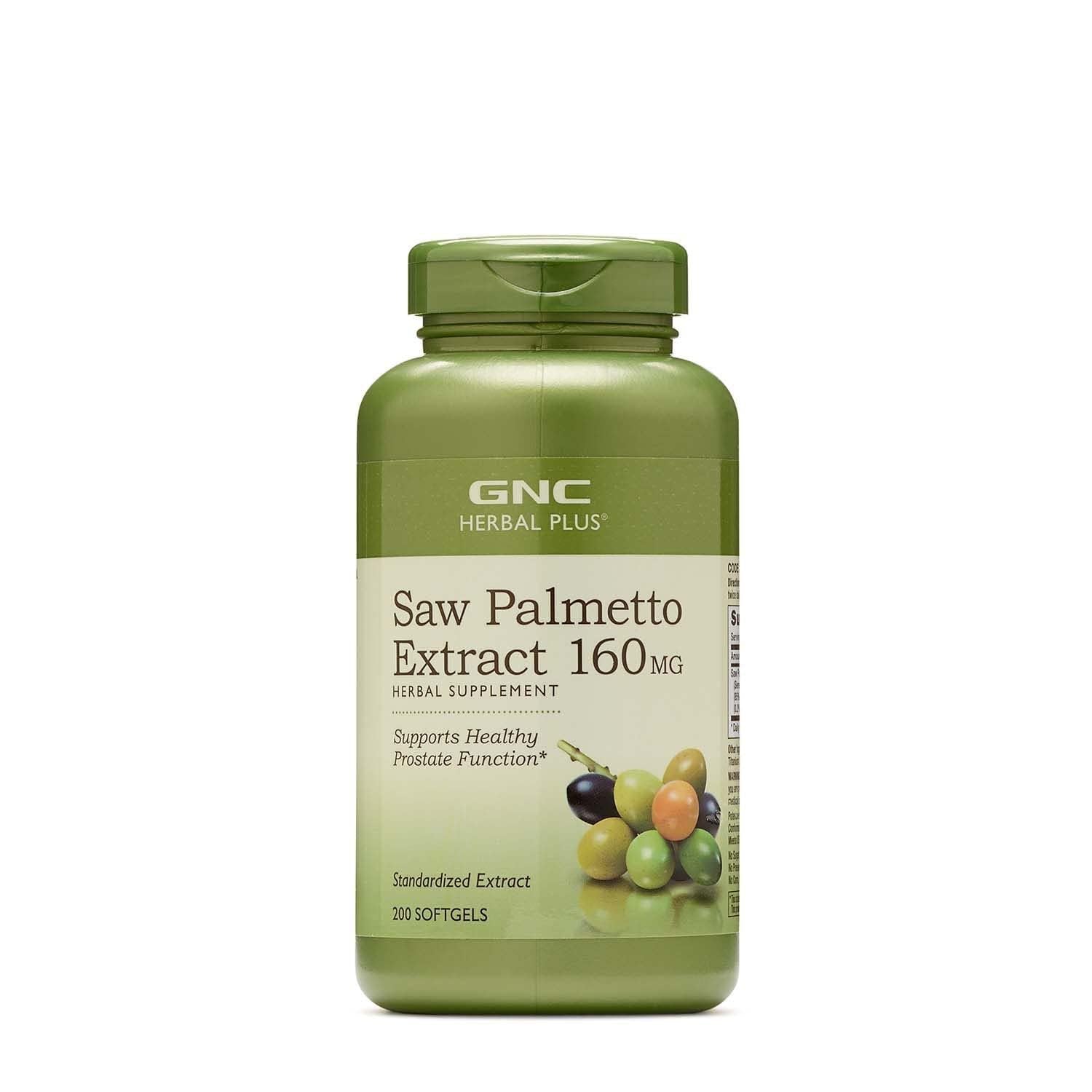 GNC extracto palma enana americana 160 mg: frasco para bienestar prostático.