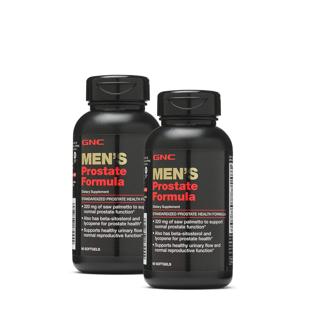 GNC Fórmula Próstata Masculina, empaque doble, apoyo potencial a la función prostática normal