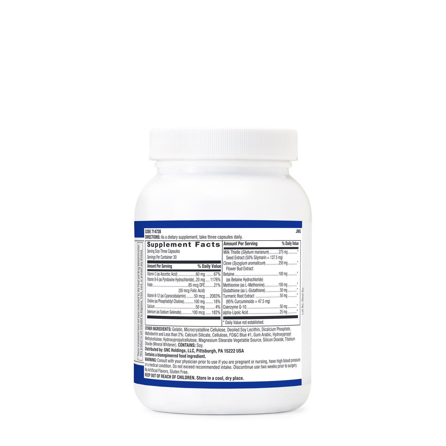 GNC Fórmula para la salud hepática, cápsulas con antioxidantes para defensa del hígado.