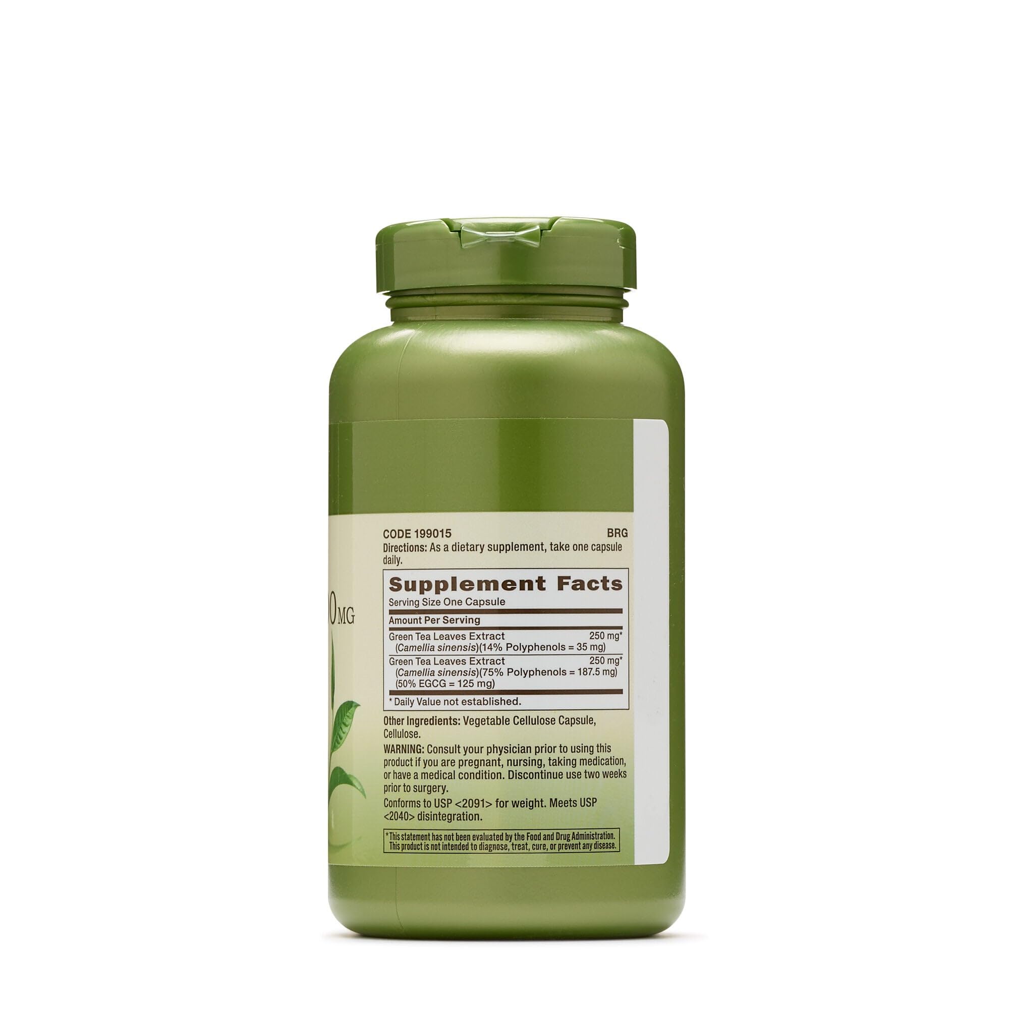 GNC Herbal Plus cápsulas con EGCG, etiqueta visible para bienestar