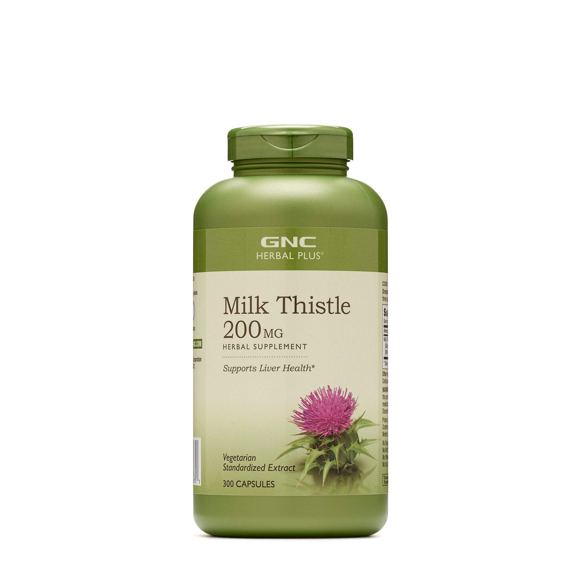 GNC Herbal Plus Cardo Mariano cápsulas para apoyar la función hepática saludable.