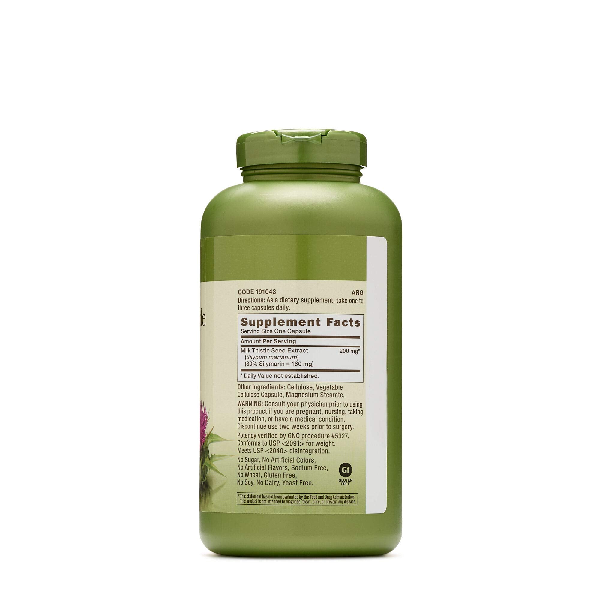 GNC Herbal Plus Cardo Mariano empaque para uso diario y fácil almacenamiento.