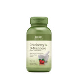 Cápsulas de GNC Herbal Plus Cranberry D-Mannose: posible apoyo diario al tracto urinario.