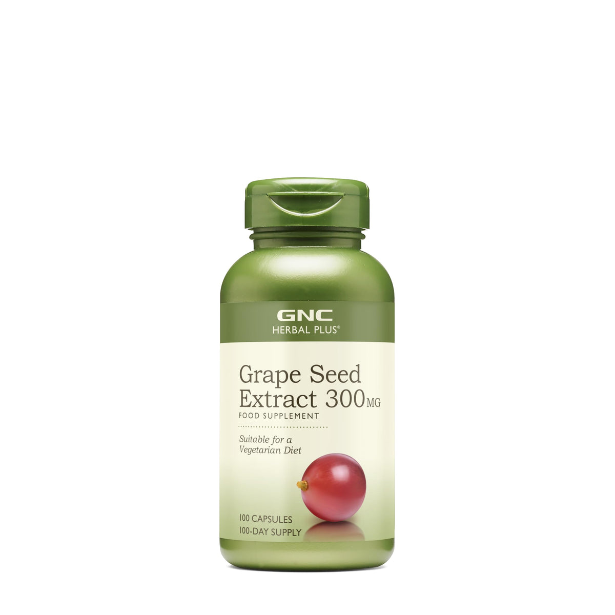 GNC Herbal Plus extracto de semilla de uva 300 mg: cápsulas para apoyo antioxidante diario.