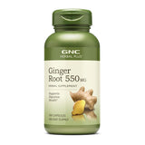 GNC Herbal Plus jengibre raíz 550 mg en botella para apoyo digestivo