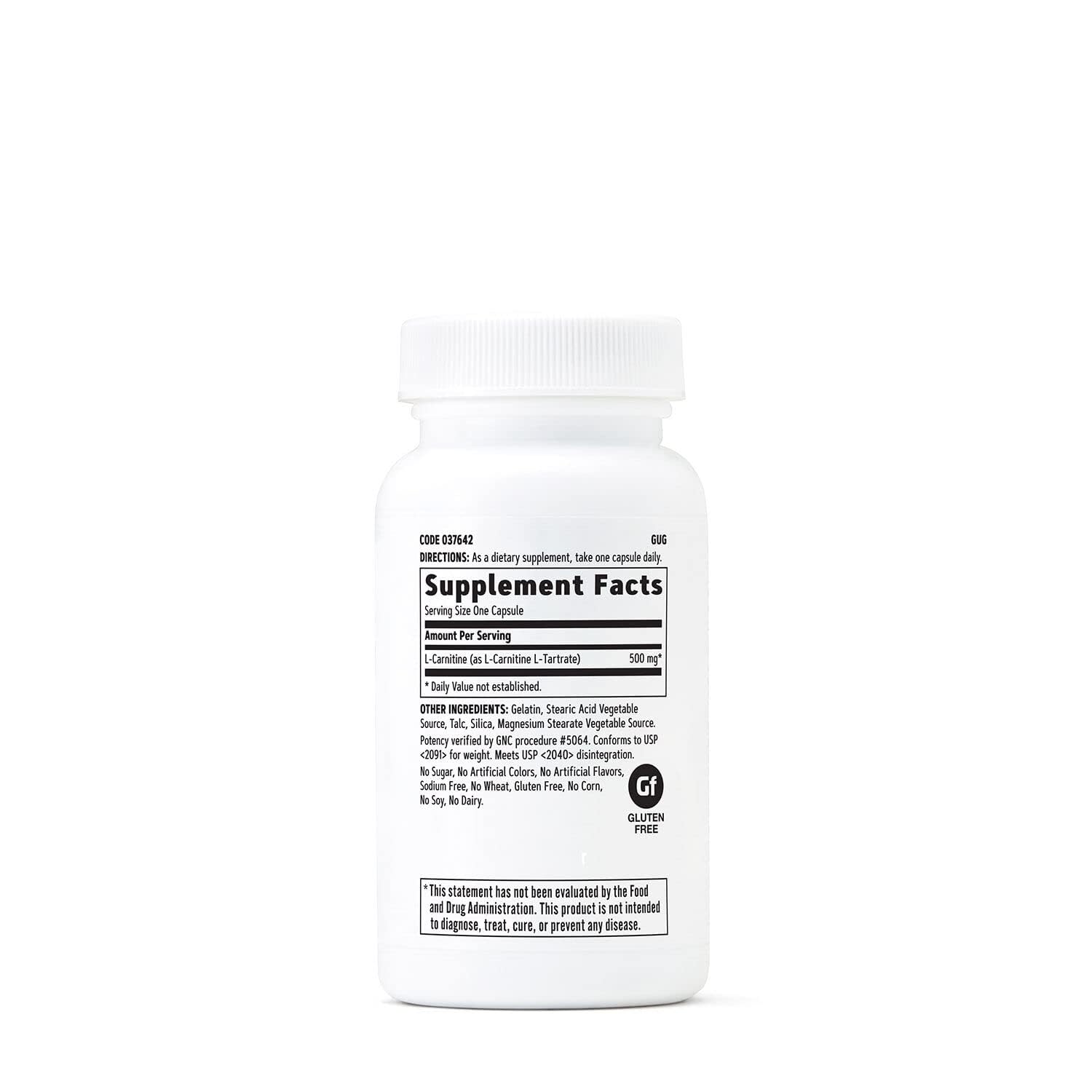 GNC L-Carnitina 500 mg etiqueta: revisión clara de ingredientes y uso recomendado