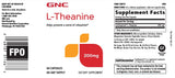 GNC L-Teanina 200 mg, cápsulas alineadas para consumo diario