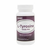 GNC L-Tirosina 1000 mg, cápsulas, apoyo a la actividad nerviosa normal para concentración diaria