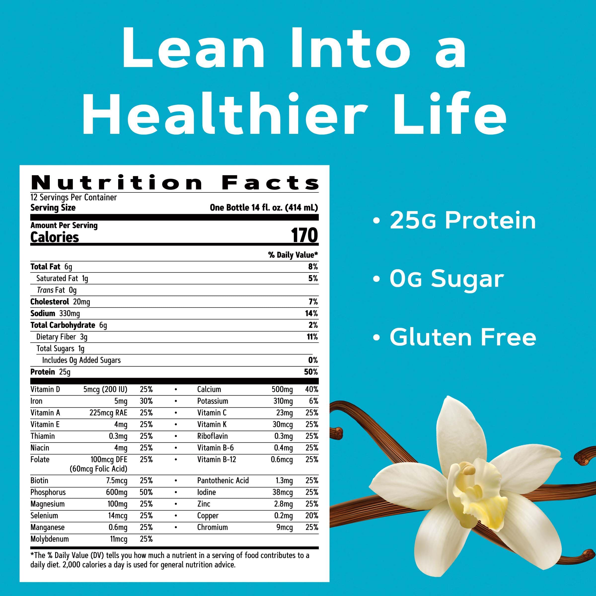 GNC Lean Shake 25, porción para reemplazo de comida.