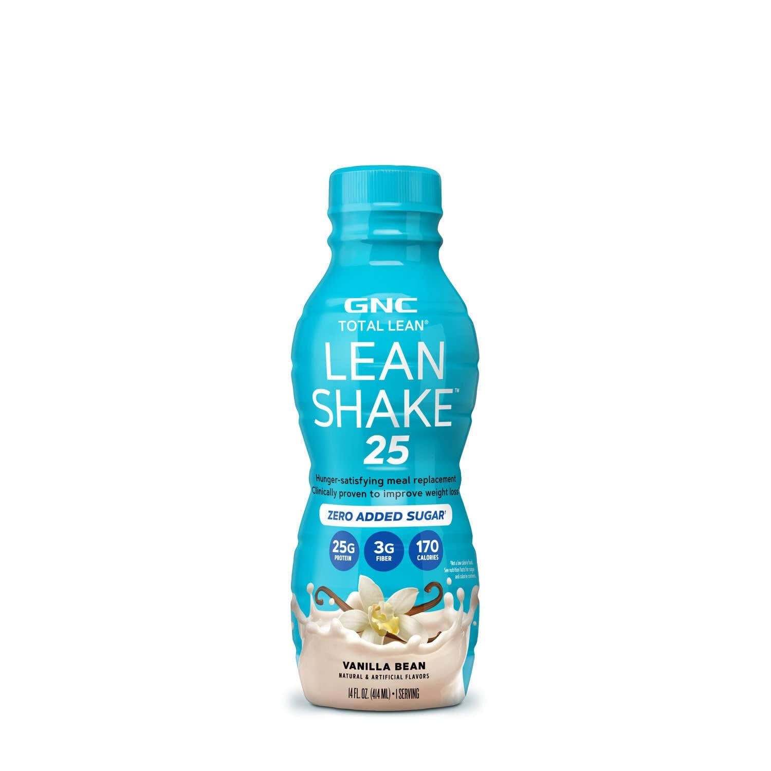 Textura cremosa de GNC Lean Shake 25, listo para beber.