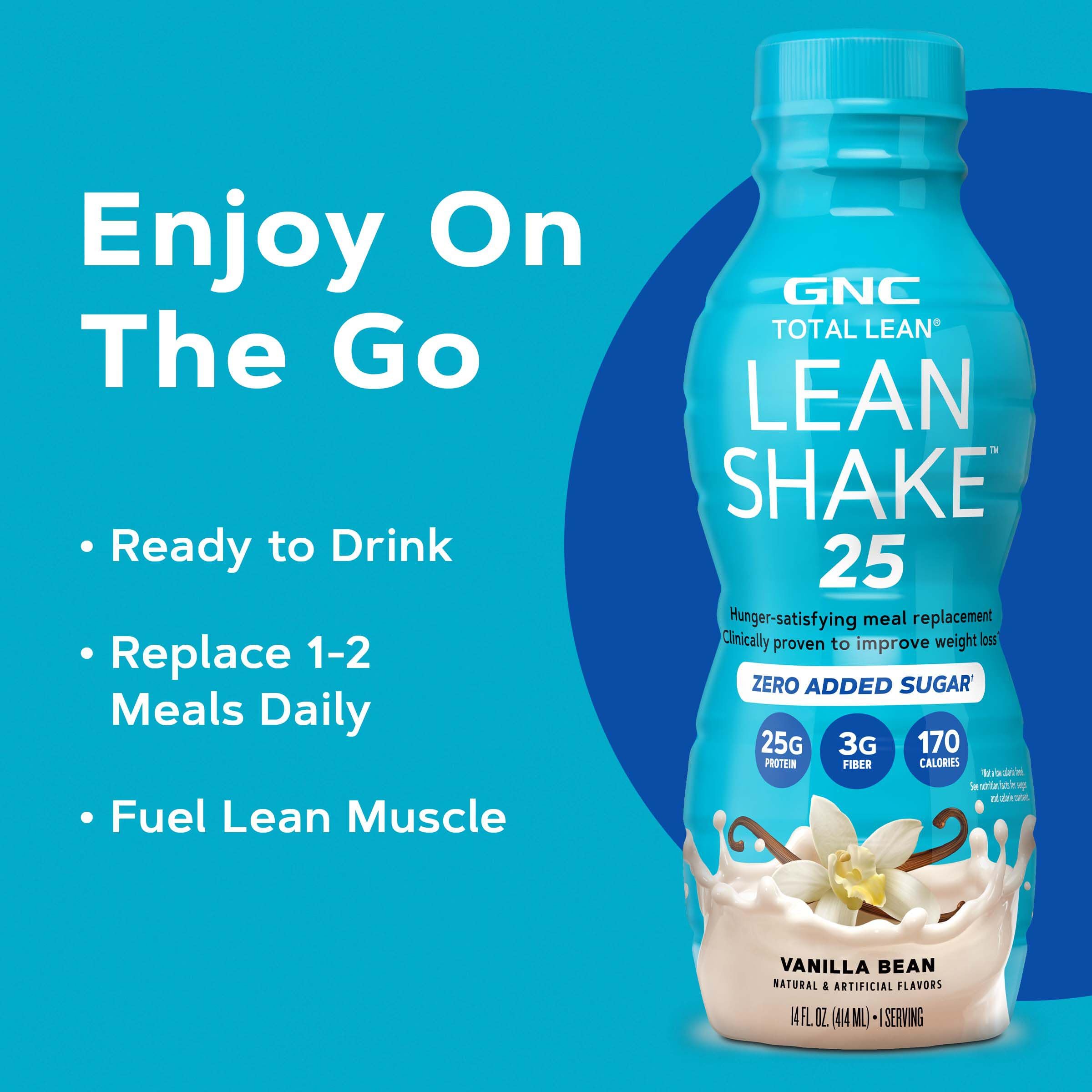 Valor nutricional de GNC Lean Shake 25 por porción.