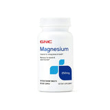 GNC Magnesio 250 mg, tabletas, apoyo a la función nerviosa y muscular