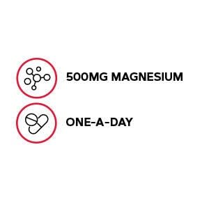 GNC Magnesium 500 mg, frasco con etiqueta limpia, fórmula sin azúcar ni gluten para tu rutina diaria.