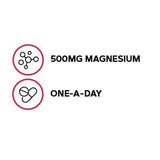 GNC Magnesium 500 mg, frasco con etiqueta limpia, fórmula sin azúcar ni gluten para tu rutina diaria.
